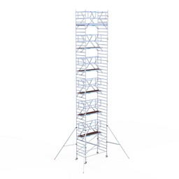 Euroscaffold Rolsteiger Professional 135x250 14,2m werkhoogte carbon vloer vrijstaand