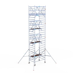 Euroscaffold Rolsteiger Professional 135x190 9,2m werkhoogte carbon vloer vrijstaand