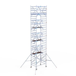 Euroscaffold Rolsteiger Professional 135x190 10,2m werkhoogte carbon vloer vrijstaand