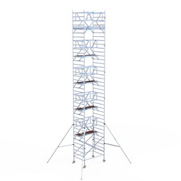 Euroscaffold Rolsteiger Professional 135x190 12,2m werkhoogte carbon vloer vrijstaand