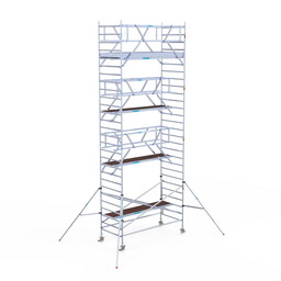 Euroscaffold Rolsteiger Professional 135x305 9,2m werkhoogte carbon vloer vrijstaand