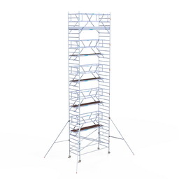 Euroscaffold Rolsteiger Professional 135x305 12,2m werkhoogte carbon vloer vrijstaand