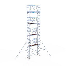 Euroscaffold Rolsteiger Professional 75x250 10,2m werkhoogte carbon vloer vrijstaand