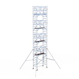 Euroscaffold Rolsteiger Professional 90x190 10,2m werkhoogte carbon vloer vrijstaand
