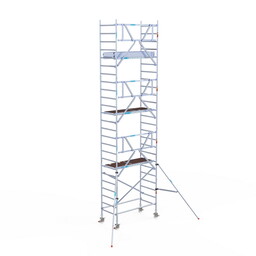 Euroscaffold Rolsteiger Professional 90x190 8,2m werkhoogte tegen de gevel