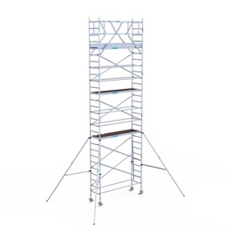 Euroscaffold Rolsteiger Original 75x250 9,2m werkhoogte carbon vloer vrijstaand