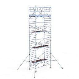 Euroscaffold Rolsteiger Original 135x250 9,2m werkhoogte carbon vloer vrijstaand