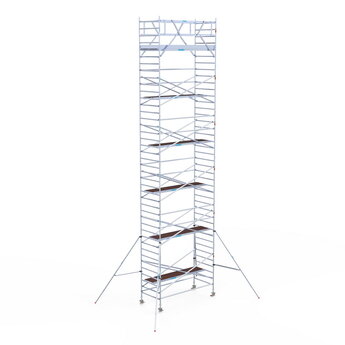 Euroscaffold Rolsteiger Original 135x305 13,2m werkhoogte carbon vloer vrijstaand