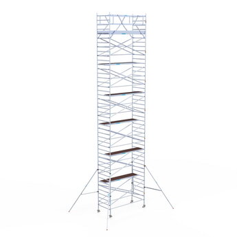 Euroscaffold Rolsteiger Original 135x305 14,2m werkhoogte carbon vloer vrijstaand