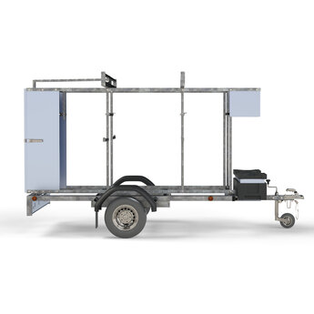 Euroscaffold Steigeraanhangwagen Pro 250 met dissel box voor 250 rolsteiger