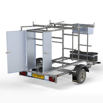 Euroscaffold Steigeraanhangwagen Pro 250 met dissel box voor 250 rolsteiger