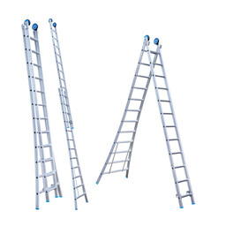 Eurostairs Reformladder 2x12 + gevelrollen Eurostairs