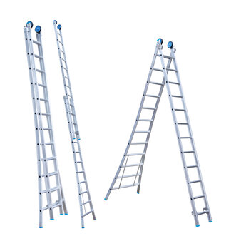 Eurostairs Reformladder 2x12 + gevelrollen