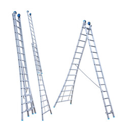 Eurostairs Reformladder 2x14 + gevelrollen Eurostairs