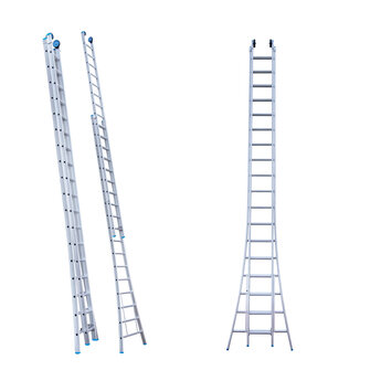 Reformladder 2x18 + gevelrollen
