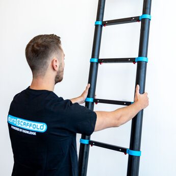 Eurostairs Telescoopladder Black 'n Blue Professioneel 3,8 meter met softclose