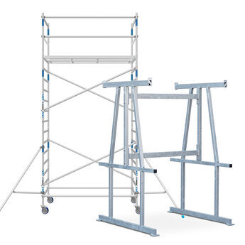 Alumexx Basic Steigerbok + Alumexx Rolsteiger Budget 135x250 6,2m werkhoogte