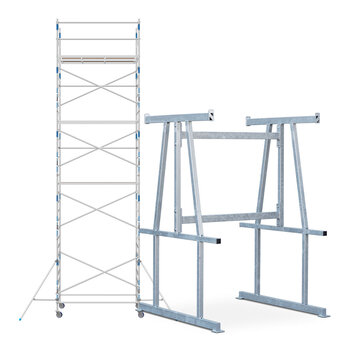 Alumexx Basic Steigerbok + Alumexx Rolsteiger Budget 135x250 10,2m werkhoogte