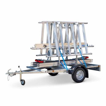 Alumexx Basic Steigeraanhanger 250 Open + Alumexx Rolsteiger Budget 135x250 6,2m werkhoogte