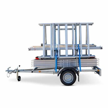 Alumexx Basic Steigeraanhanger 250 Open + Alumexx Rolsteiger Budget 135x250 10,2 m werkhoogte