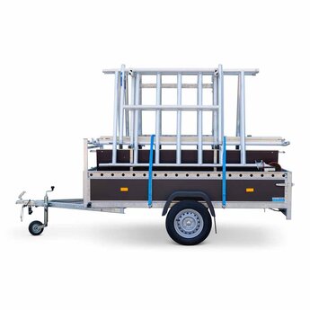 Alumexx VDM Bakwagen met Basic Steigerbok + Alumexx Rolsteiger Budget 135x250 6,2 werkhoogte