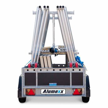 Alumexx VDM Bakwagen met Basic Steigerbok + Alumexx Rolsteiger Budget 135x250 8,2 werkhoogte