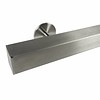Inox trapleuning op maat - vierkant (40x40 mm) - incl. leuninghouders TYPE 5