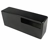 Zwarte leuninghouder - TYPE 13 - recht - voor 40x10 mm trapleuningen - coating zwart RAL 9005