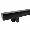 Zwarte trapleuning (gecoat) op maat - vierkant (40x40 mm) - incl. leuninghouders TYPE 3 - coating zwart RAL 9005 Zwarte trapleuning (gecoat) op maat - vierkant (40x40 mm) - incl. leuninghouders TYPE 3 - coating zwart RAL 9005