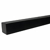Zwarte trapleuning (gecoat) op maat - vierkant (40x40 mm) - coating zwart RAL 9005
