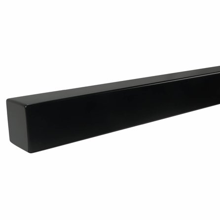 Zwarte trapleuning (gecoat) op maat - vierkant (40x40 mm) - coating zwart RAL 9005
