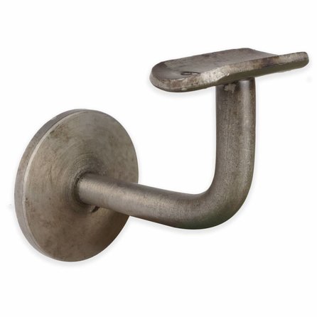 Stalen leuninghouder - TYPE 3 - rond - voor ronde trapleuningen (42,4 mm) - WGW (ruw) staal incl. transparante coating