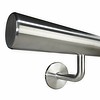 Inox trapleuning op maat - rond - incl. leuninghouders TYPE 3 - volledig gelast