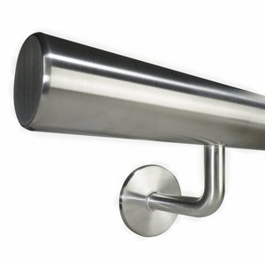 Inox trapleuning - rond - incl. dragers TYPE 3 - volledig gelast