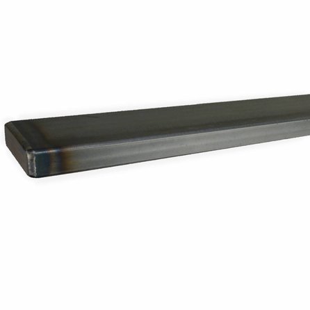 Stalen trapleuning (gecoat) op maat - rechthoekig (40x10 mm) - WGW (ruw) staal incl. transparante coating