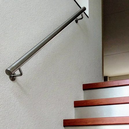 Inox trapleuning op maat - rond - incl. leuninghouders TYPE 1