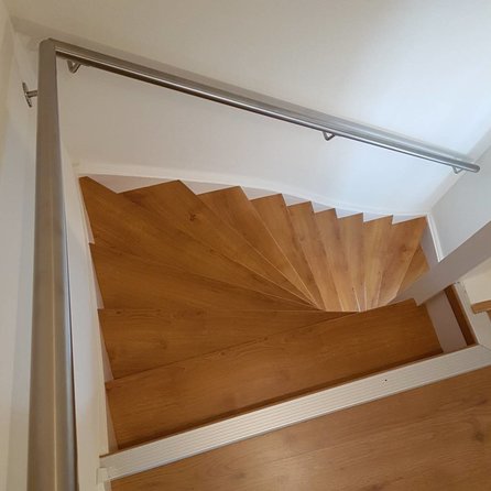 Inox trapleuning op maat - rond - incl. leuninghouders TYPE 3