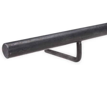 Smeedijzeren trapleuning op maat - rond massief (20 mm) - Incl. ronde leuninghouders (gelast) - transparante coating