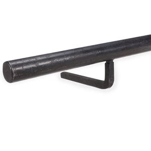 Smeedijzeren trapleuning - rond massief (20 mm) - incl. vierkante dragers