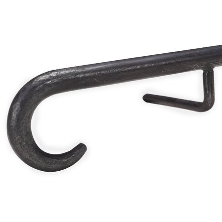 Smeedijzeren trapleuning op maat - rond massief (20 mm) - Incl. ronde leuninghouders (gelast) met rozet - transparante coating