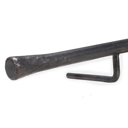 Smeedijzeren trapleuning op maat - rond massief (20 mm) - Incl. ronde leuninghouders (gelast) met rozet - transparante coating