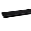 Zwarte trapleuning (gecoat) op maat - rechthoekig (50x10 mm) - coating zwart RAL 9005