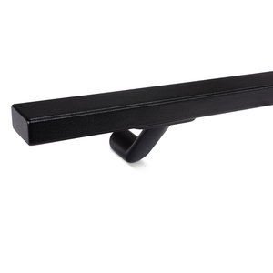 Zwarte trapleuning - rechthoekig (40x20 mm) - incl. dragers TYPE 7 Zwarte trapleuning - rechthoekig (40x20 mm) - incl. dragers TYPE 7