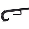 Smeedijzeren trapleuning op maat - ZWART - rond massief (20 mm) - incl. ronde leuninghouders (gelast) - coating zwart RAL 9005