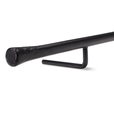 Smeedijzeren trapleuning op maat - ZWART - rond massief (20 mm) - incl. ronde leuninghouders (gelast) - coating zwart RAL 9005