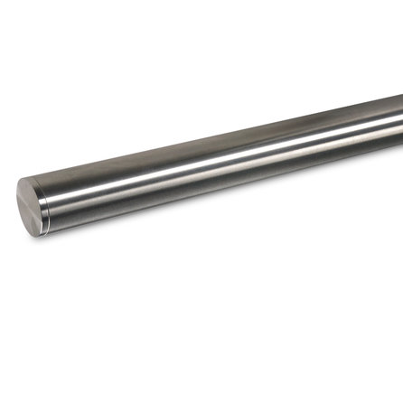 Inox trapleuning op maat - rond smal