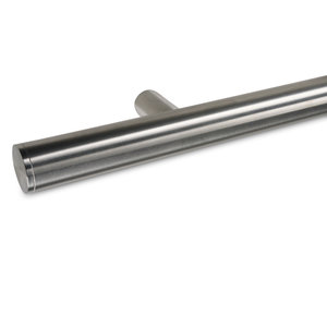 Inox trapleuning - rond smal - incl. dragers TYPE 14