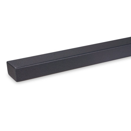 Antraciet trapleuning (gecoat) op maat - rechthoekig (40x20 mm) - coating donkergrijs RAL 7016 of 7021