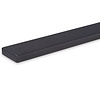 Antraciet trapleuning (gecoat) op maat - rechthoekig (40x10 mm) - coating donkergrijs RAL 7016 of 7021