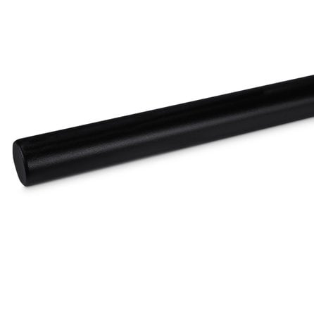 Zwarte trapleuning (gecoat) op maat - rond smal - coating zwart RAL 9005